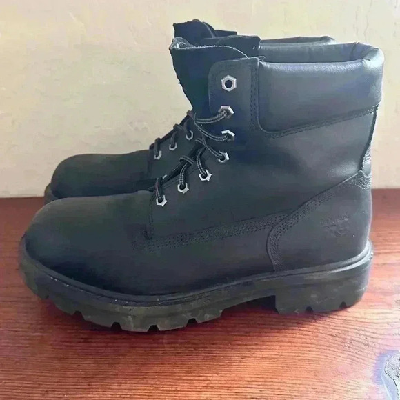 Timberland PRO Sawhorse 6" Composite Safety Toe Black Mens Sz 10 Black Leather - Picture 8 of 12